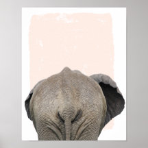Olifant achter kinderkamerprint