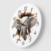 Olifant achtergrond uitgesneden grote klok (Hoek)