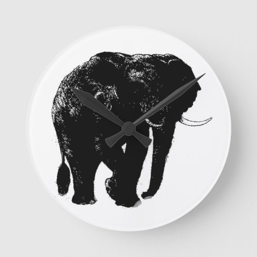 Olifant Acryl Wandklok (Voorkant)