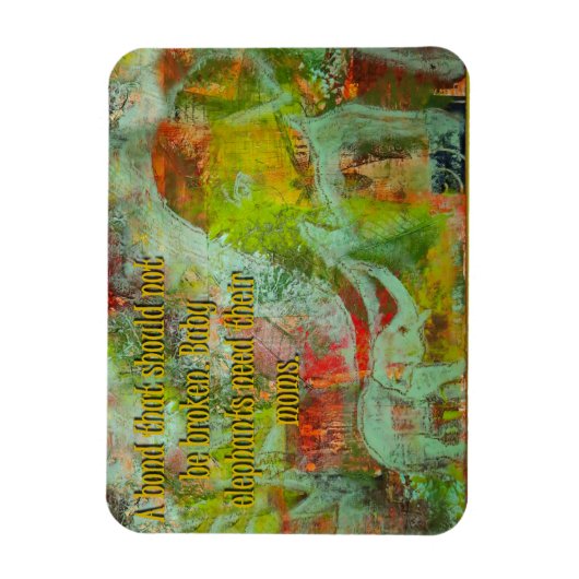 Olifant afbeelding Magnet met een boodschap! Magneet (Verticaal)