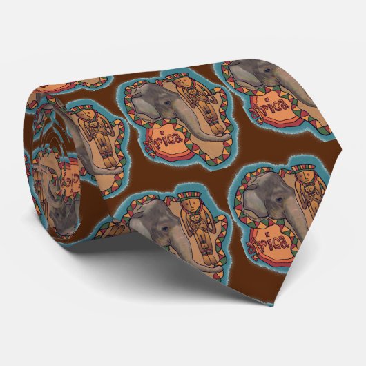 Olifant Afrika Halsband Stropdas (Opgerold)