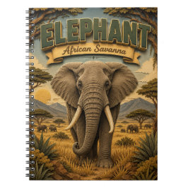 Olifant Afrikaanse Savanne POPCUT Notitieboek