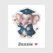 Olifant Afstuderen Sticker (Vel)