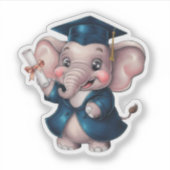 Olifant Afstuderen Sticker (Voorkant)