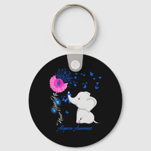 Olifant Alopecia Awareness - Alopecia Lint Gift Sleutelhanger