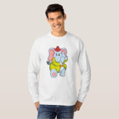Olifant als brandweerman met Proboscis T-shirt (Voorkant volledig)