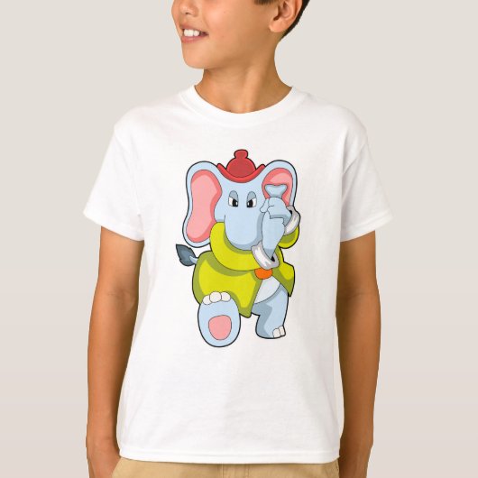Olifant als brandweerman met Proboscis T-shirt (Voorkant)