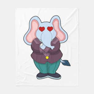Olifant als Bruidegom met Pak.PNG Fleece Deken