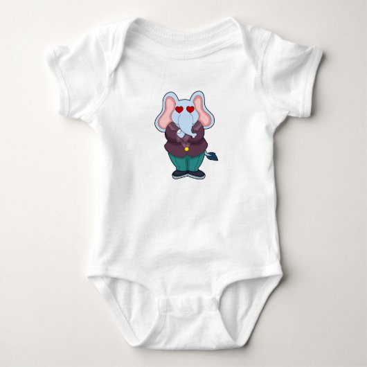 Olifant als Bruidegom met Pak.PNG Romper (Voorkant)