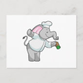 Olifant als chef met zout strooier briefkaart (Voorkant)