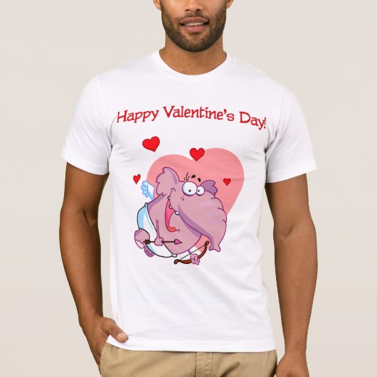 Olifant als Cupido Mannen T-shirt (Voorkant)