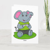 Olifant als gamer kaart (Achterkant)