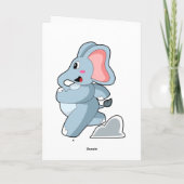 Olifant als hardloper kaart (Achterkant)
