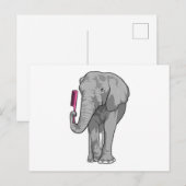 Olifant als kapper met kam briefkaart (Voorkant / Achterkant)