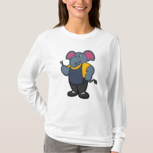 Olifant als kapper met schaar t-shirt
