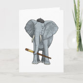 Olifant als Schilder met Verfkwast Kaart (Voorkant)