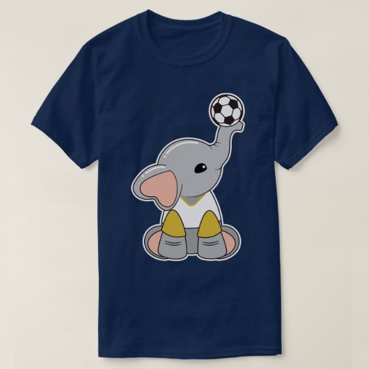 Olifant als speler met bal 4 t-shirt (Design voorkant)