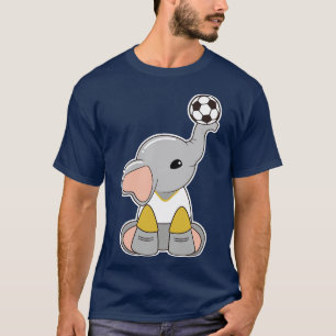 Olifant als speler met bal 4 t-shirt