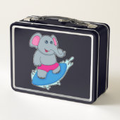 Olifant als surfer met surfplank (Achterkant)