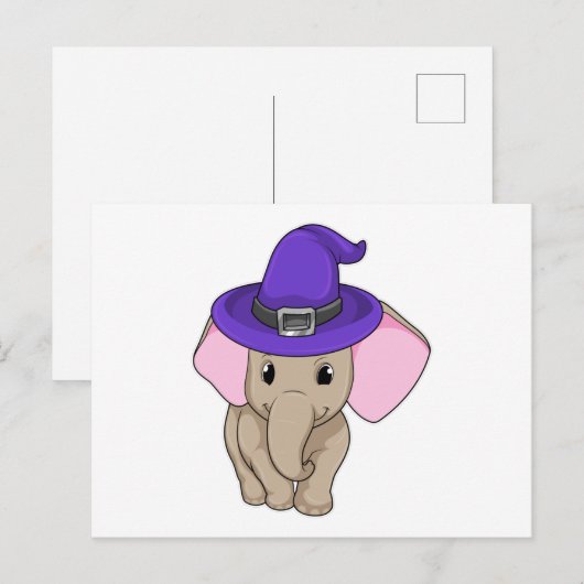 Olifant als Tovenaar Briefkaart (Voorkant / Achterkant)