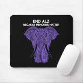 Olifant Alzheimerheimer Awareness Kleding End Muismat (Met muis)