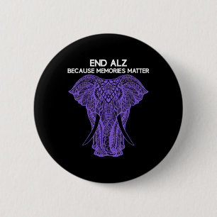 Olifant Alzheimerheimer Bewustzijnskleding Einde Ronde Button 5,7 Cm