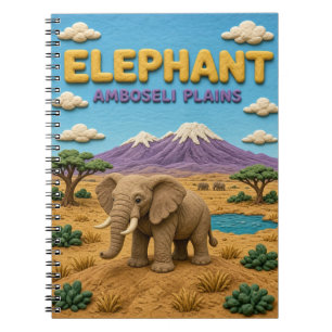 Olifant Amboseli-vlaktes Modern KlayKoo Notitieboek