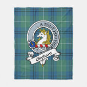 Olifant Ancient Clan Badge Tartan Pset Fleece Deken (Voorkant)
