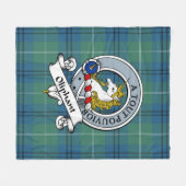 Olifant Ancient Clan Badge Tartan Pset Fleece Deken (Voorkant (Horizontaal))