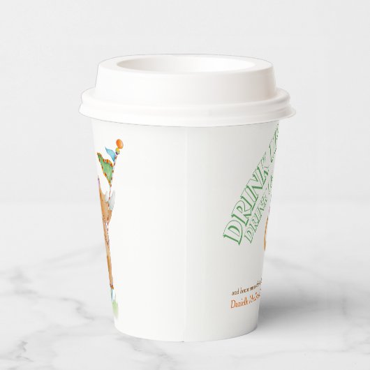 Olifant art baby shower op maat papieren bekers (Rechts)