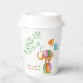 Olifant art baby shower op maat papieren bekers