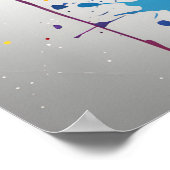 Olifant Art, Wildlife Splatter Art Regenboog Kleur Poster (Hoek)