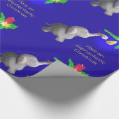 Olifant-astic Xmas Cartoon Dumbo Lights Kaars Cadeaupapier (Hoek)