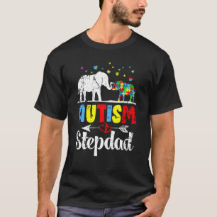 Olifant Autisme Stiefvader Puzzel Hart Liefde Auti T-shirt