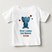 Olifant Baby Aangepaste Naam Datum Mooie Moment (Voorkant)