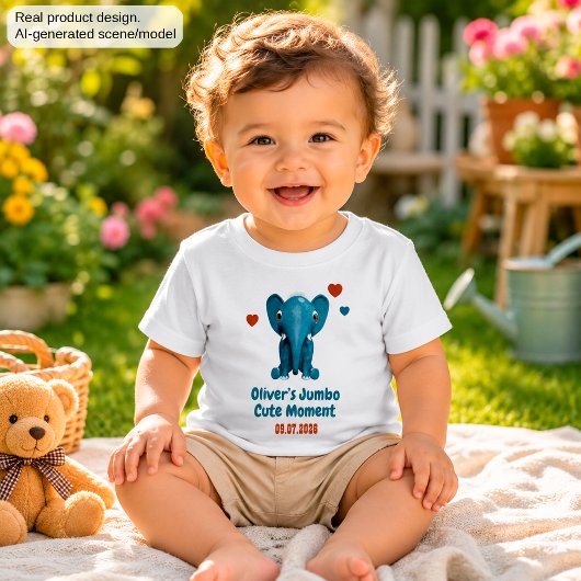Olifant Baby Aangepaste Naam Datum Mooie Moment
