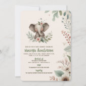 Olifant Baby Borrel Kaart (Voorkant)