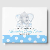 Olifant Baby Boy Baby shower Gastenboek (Voorkant)