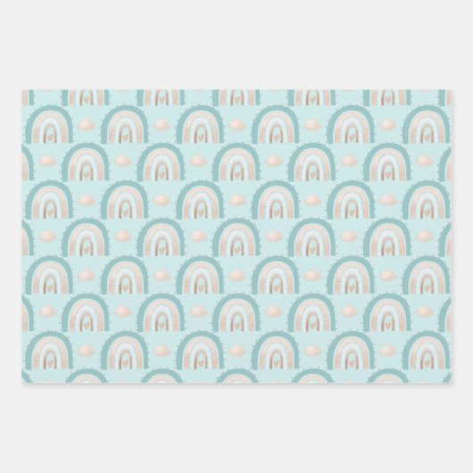 Olifant Baby Boy Baby shower Wrapping Papier Blad Inpakpapier Vel (Voorkant)