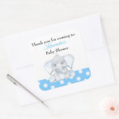 Olifant Baby Boy Dank je Baby shower Sticker (Envelop)