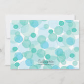 Olifant baby boy doucheuitnodigingen (Waterverf) Kaart (Achterkant)