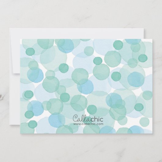 Olifant baby boy doucheuitnodigingen (Waterverf) Kaart (Achterkant)