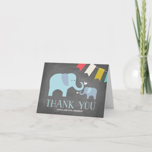 Olifant Baby | Dankkaart Bedankkaart (Voorkant)
