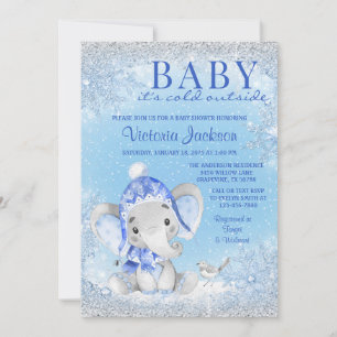 Olifant Baby het is Koud Buiten Baby Shower Kaart