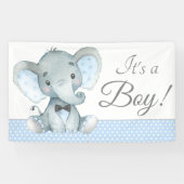 Olifant Baby Jongen Douche Banners (Horizontaal)