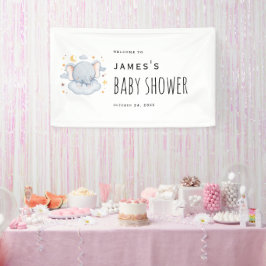 Olifant Baby Jongen Shower Welkom Banner