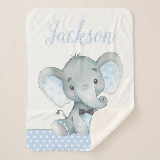 Olifant Baby Jongens Deken (Voorkant)