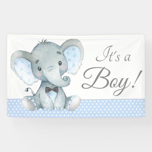 Olifant Baby Jongens Shower Spandoeken (Horizontaal)