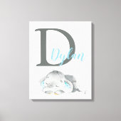 Olifant Baby Kwekerij Wandkunst, Kinderkamer Decor Canvas Afdruk (Voorkant)