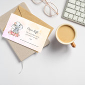 Olifant Baby Luier Raffle Informatiekaartje